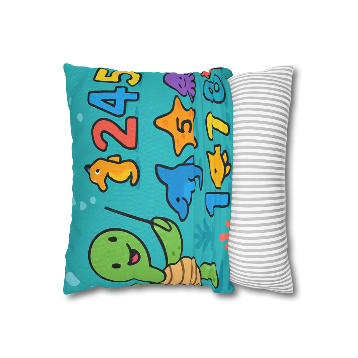The Coral Reef Number Parade trendy patterned pillow cases