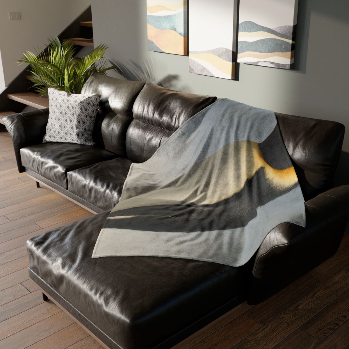 Glacier Gleam Emperor Penguin decorative home blankets