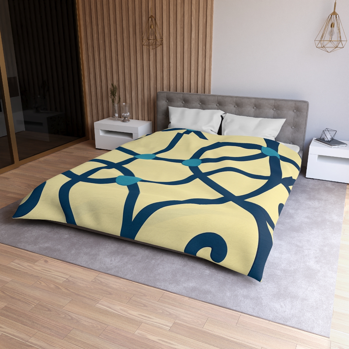 Tendril Ribbon Network unique patterned duvets