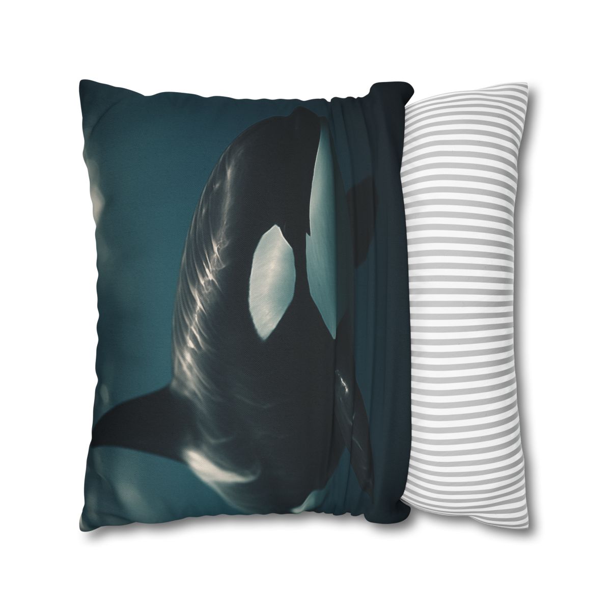 Tidal Shadow Orca soft cotton pillow cases