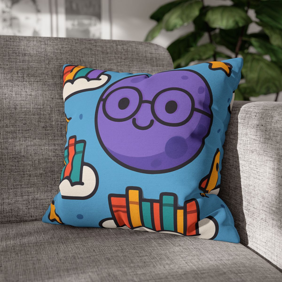 The Cloud Library Of Planet Puff soft cotton pillow cases