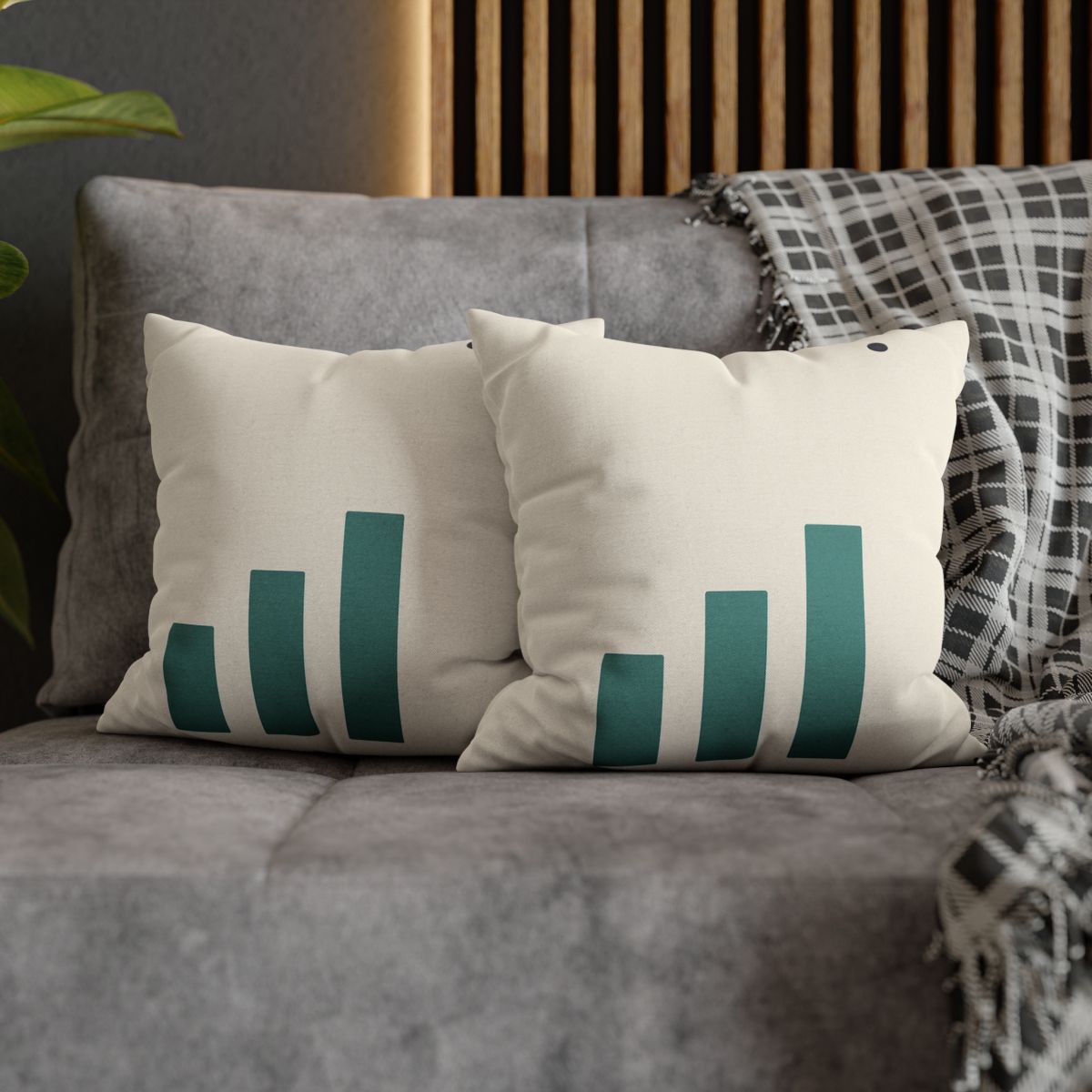 Sloping Trio With Distant Dot designer print pillow cases
