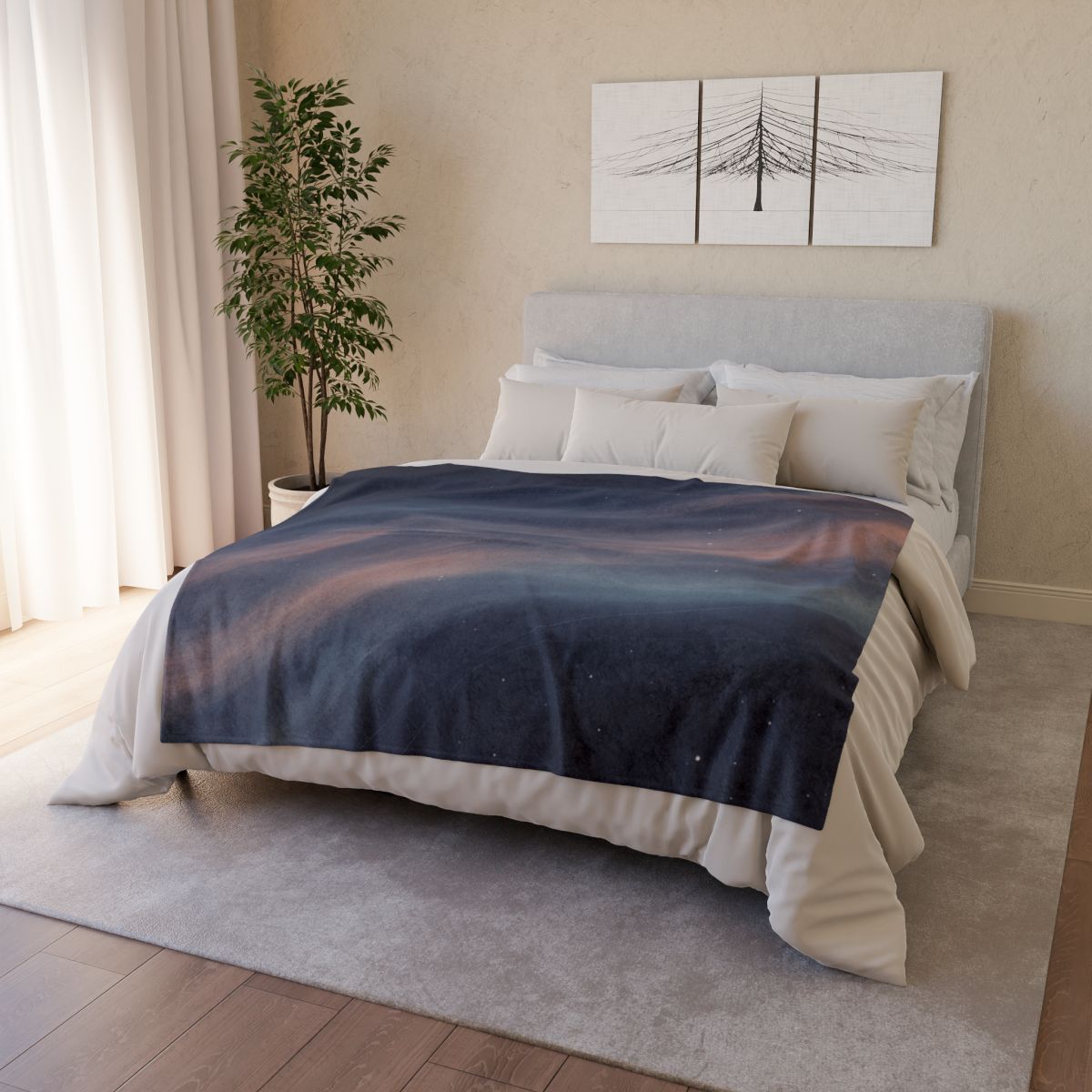 Chromatic Dust Tides stylish throw blankets