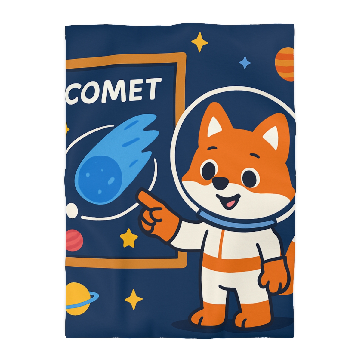 Comet Classroom With Curious Space Fox trendy bedroom duvets