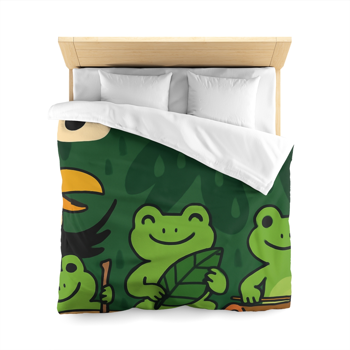 Jungle Rain Rhythm With The Frog Band soft comforter duvets