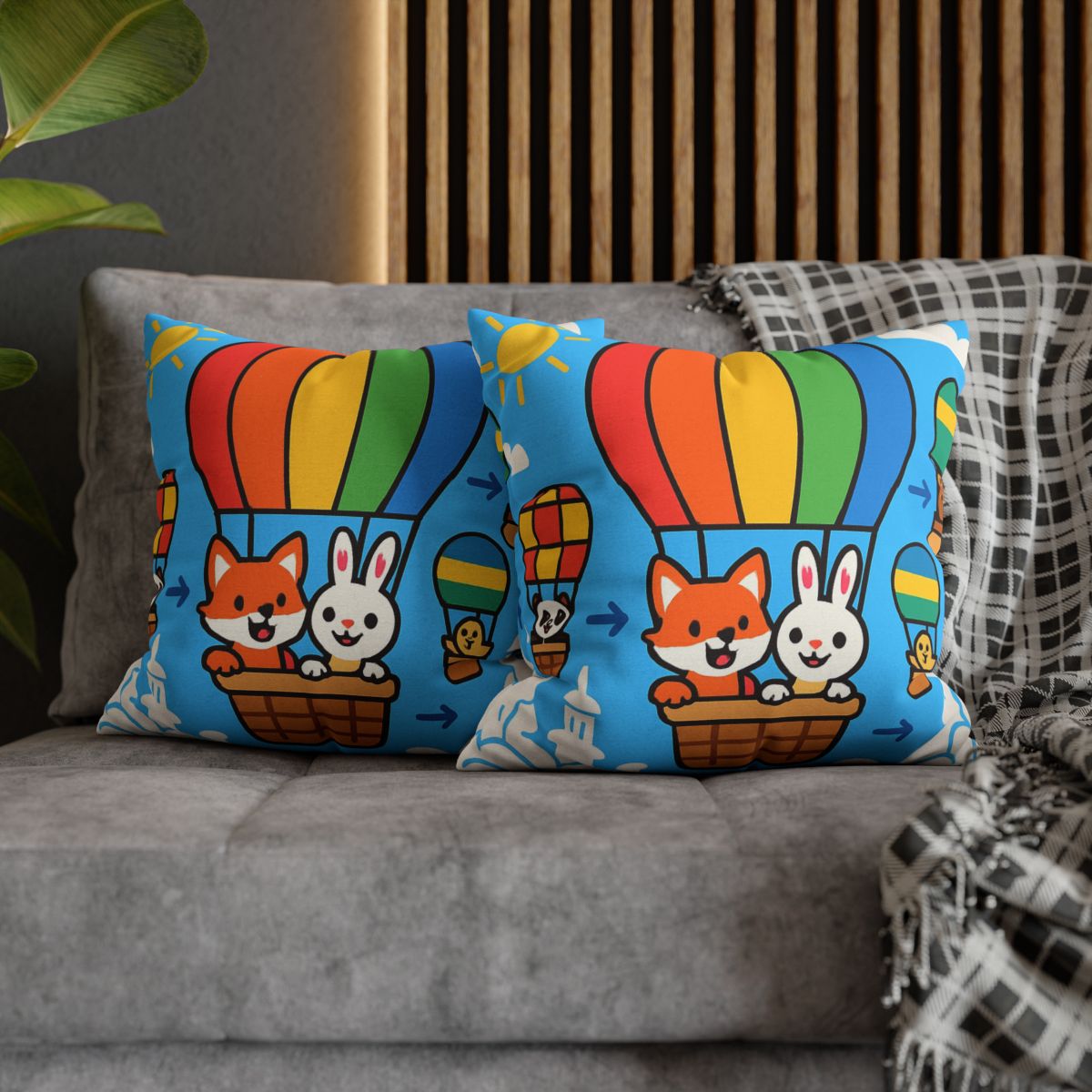 Cloud City Balloon Race custom pillow cases