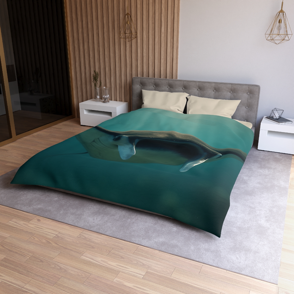 Starlit Drift Giant Manta Ray custom duvets