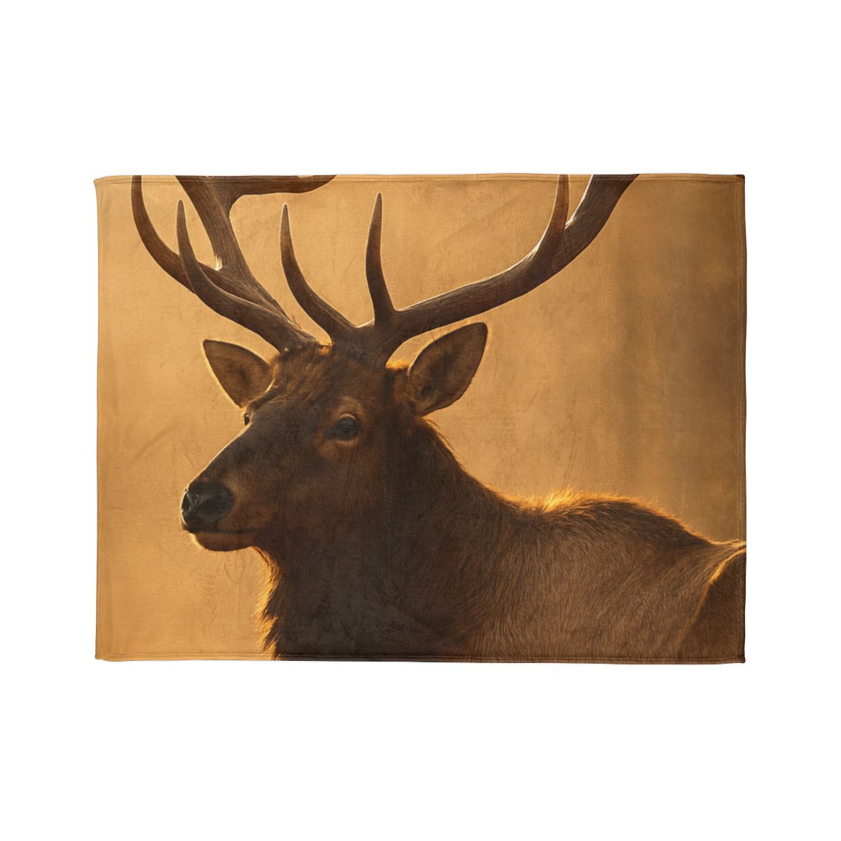 Antler Crown Mountain Elk personalized cozy blankets