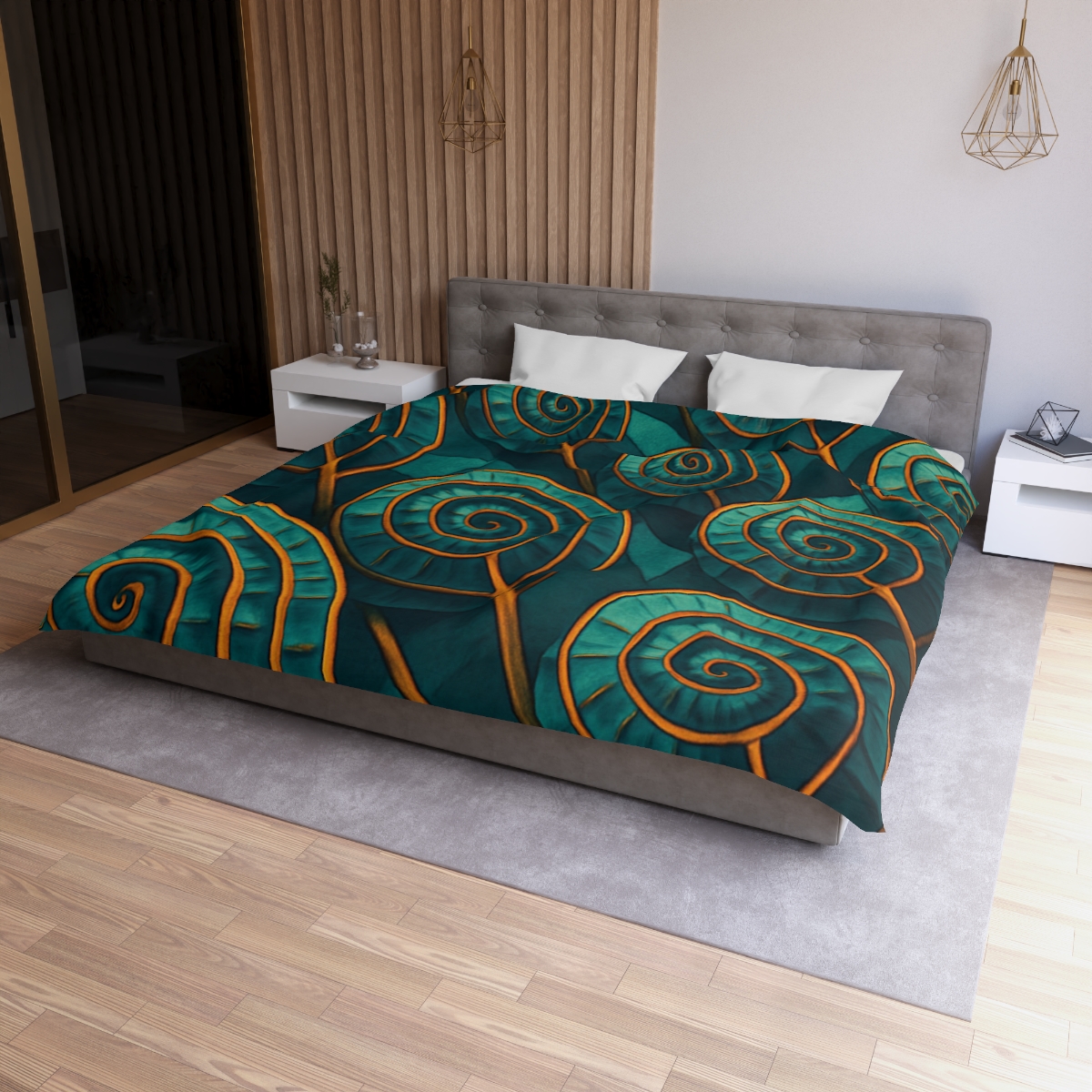 Spiral Seed Pod Matrix personalized bedding duvets
