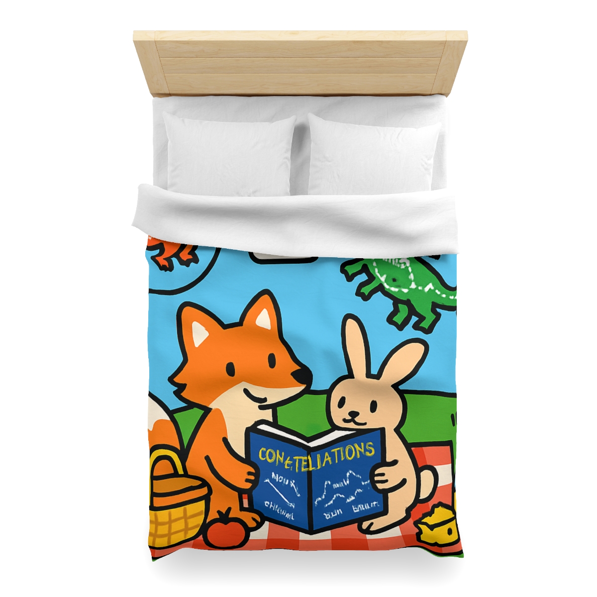 Sky Map Picnic With Dragon Kites soft comforter duvets