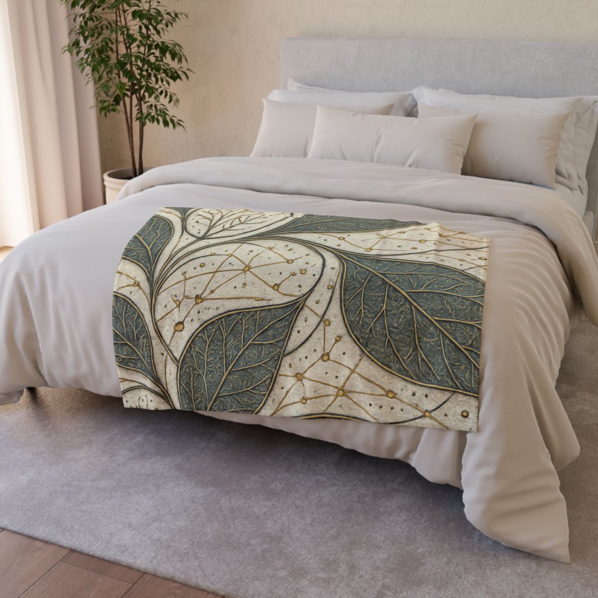 Leaf Vein Starchart Filigree stylish throw blankets