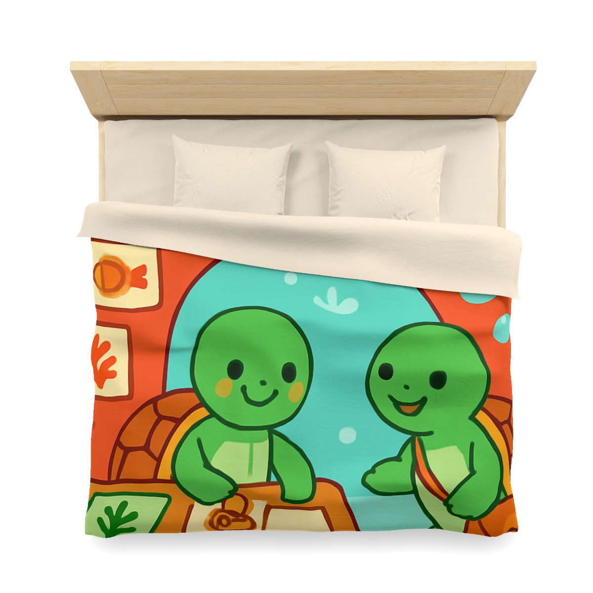 Coral Reef Post Office Run By Sea Turtles unique patterned duvets