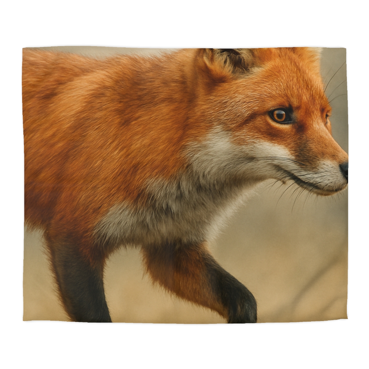 Eclipse Drift Red Fox designer printed duvets