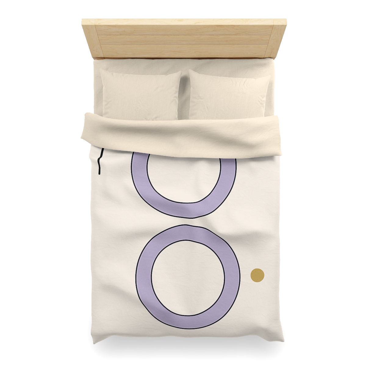 Arc Corner With Paired Rings personalized bedding duvets
