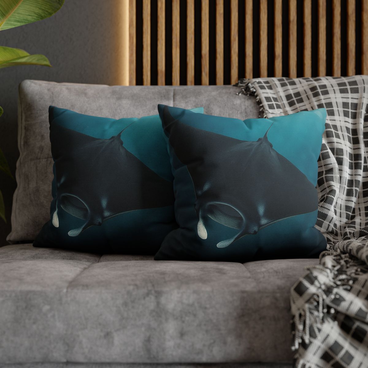 Cosmic Glide Manta Ray unique gift pillow cases