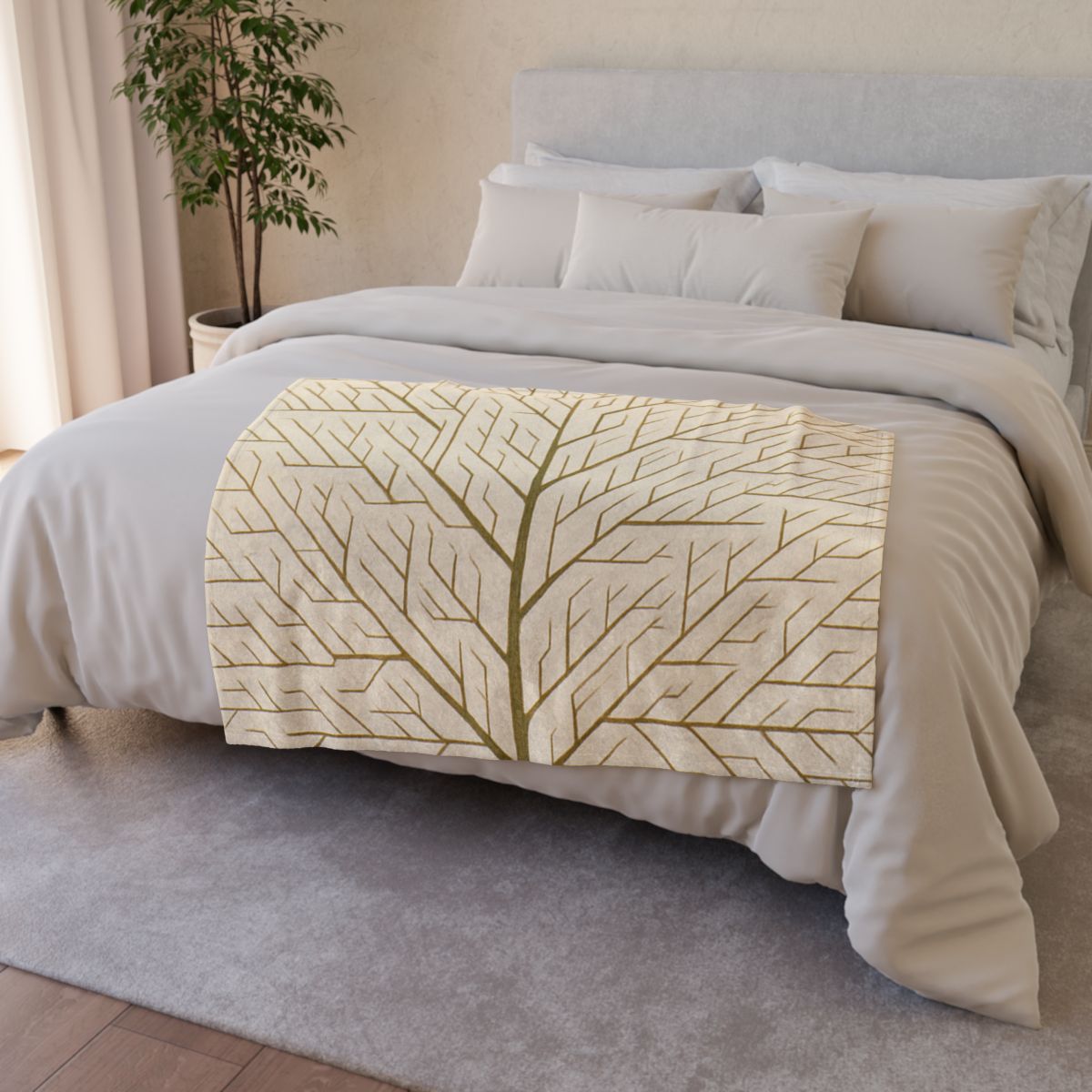 Branch Fractal Network decorative home blankets