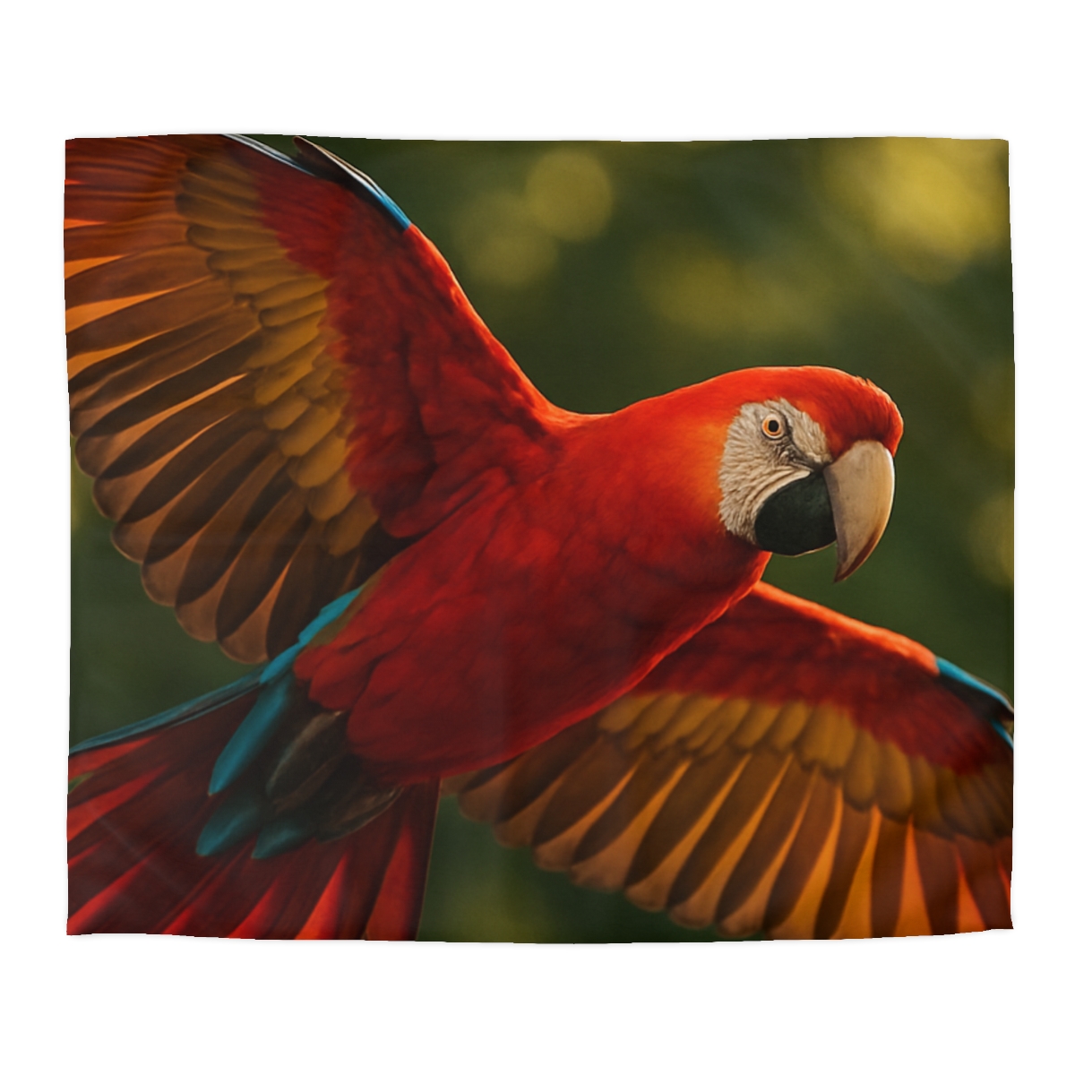 Scarlet Macaw Ember Flight trendy bedroom duvets