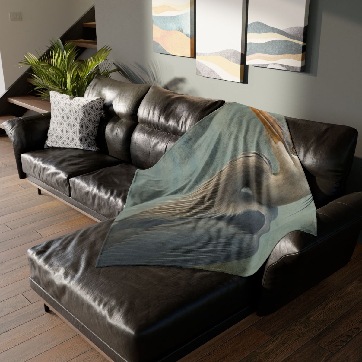 Harbor Watch Great Blue Heron warm winter blankets