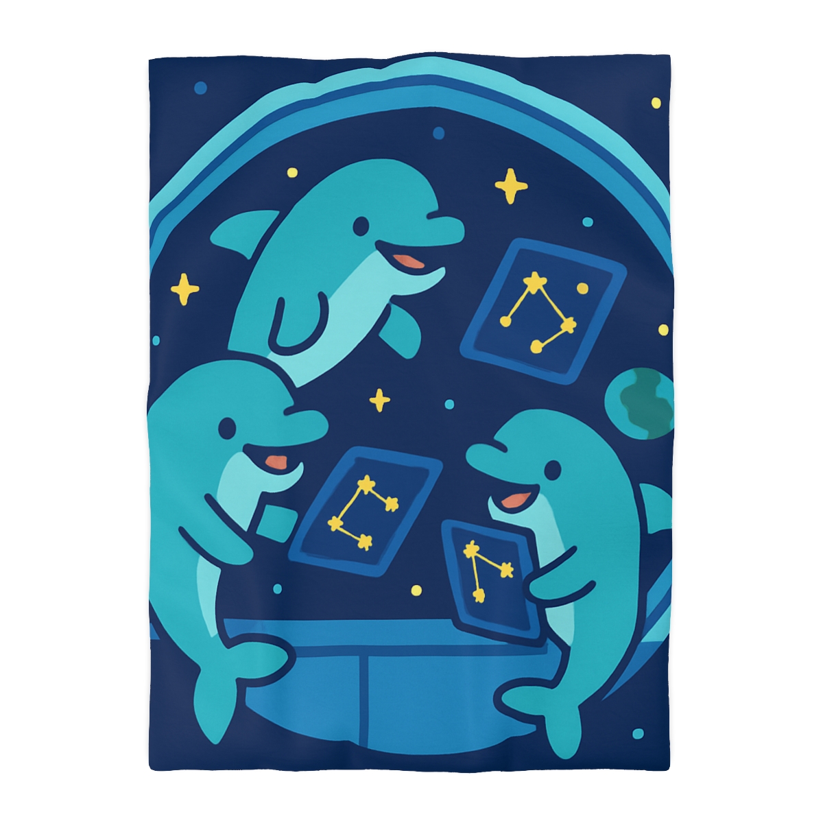 Cosmic Dolphin Classroom stylish duvet covers