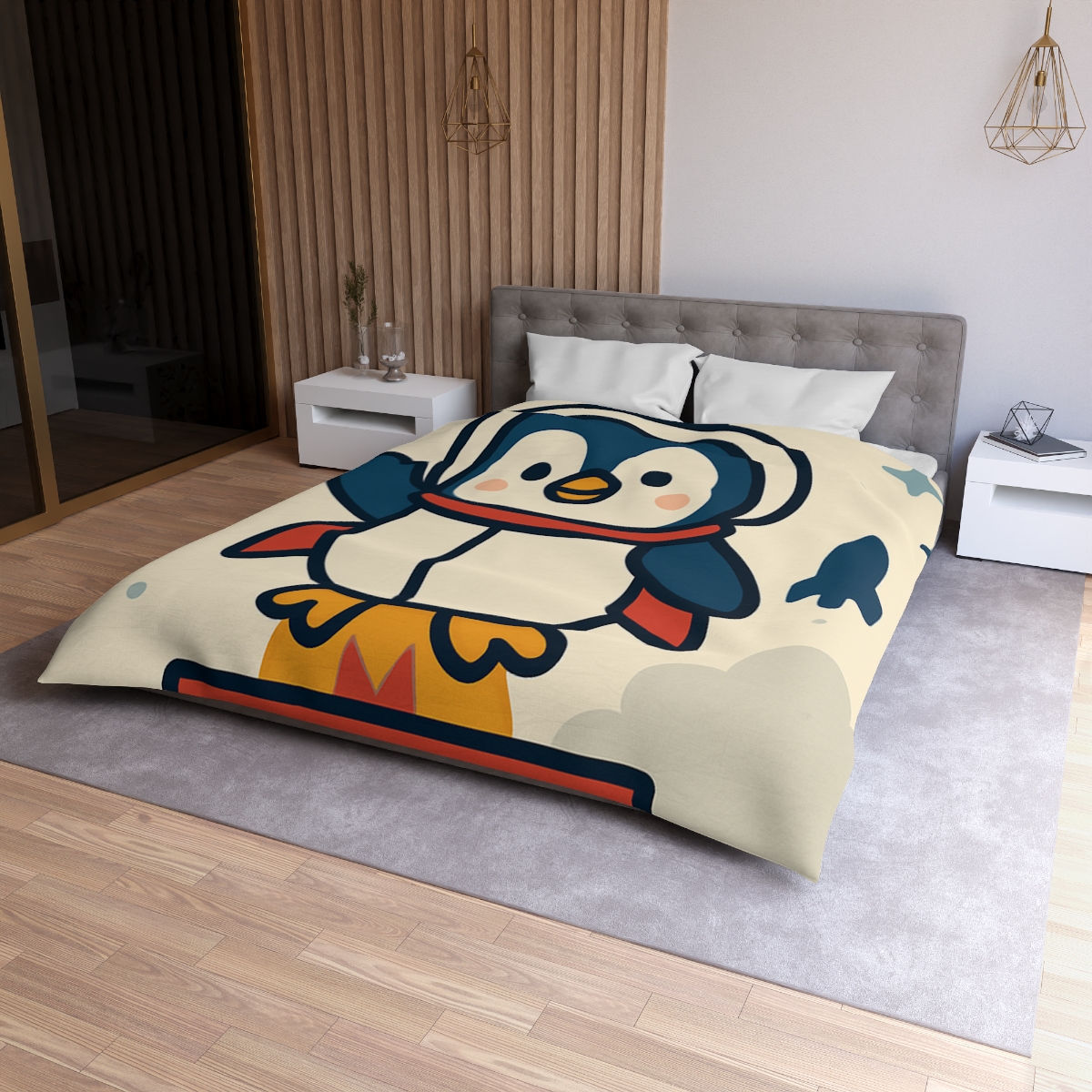 Rocket-Pilot Penguin warm winter duvets