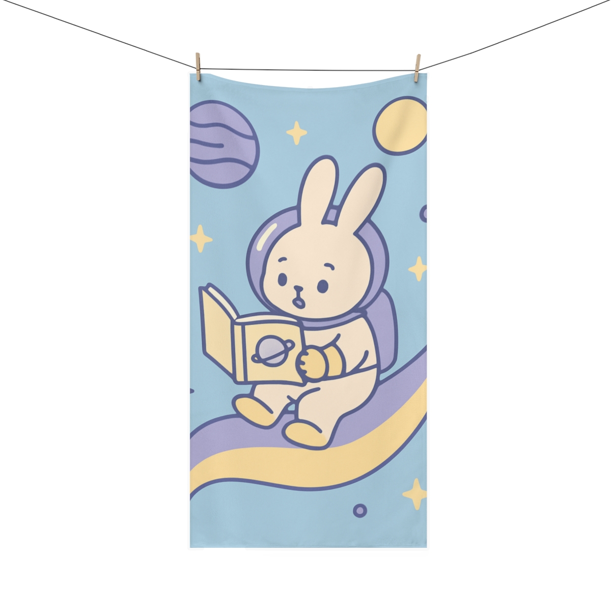 Comet Library Adventure designer printed towels