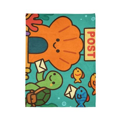 Coral Reef Post Office With Turtle Mail Carrier unique gift blanketscustom blankets