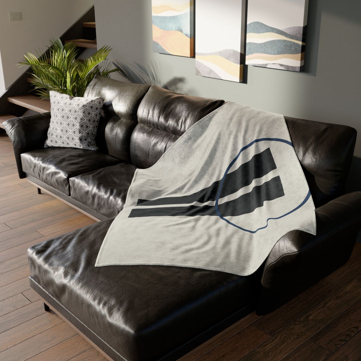 Split Column And Orbiting Ring soft fleece blankets