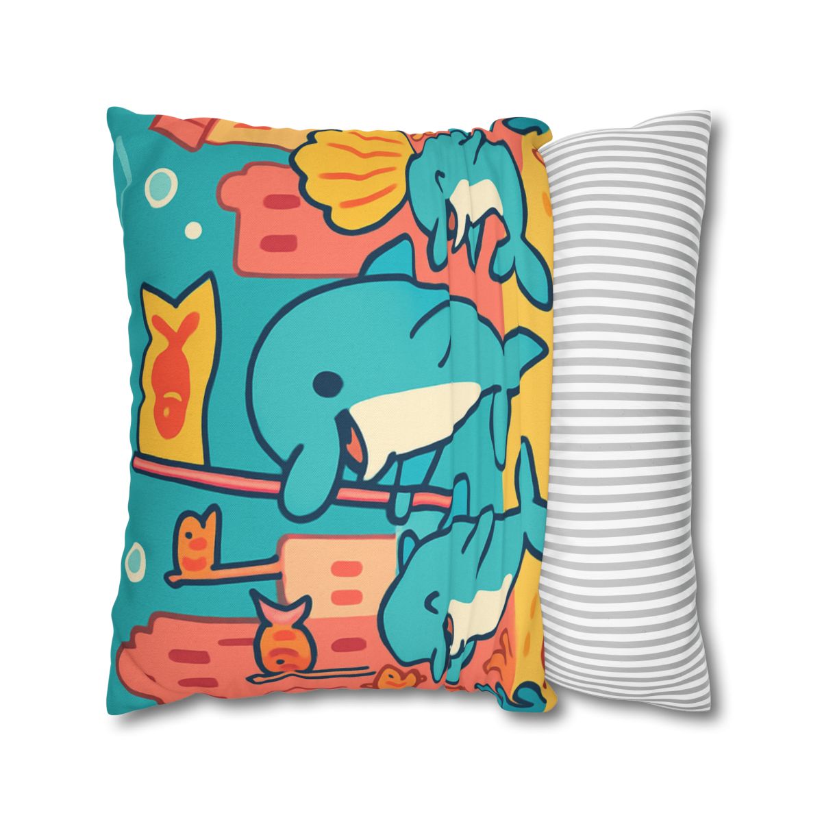 Coral City Dolphin Parade unique gift pillow cases