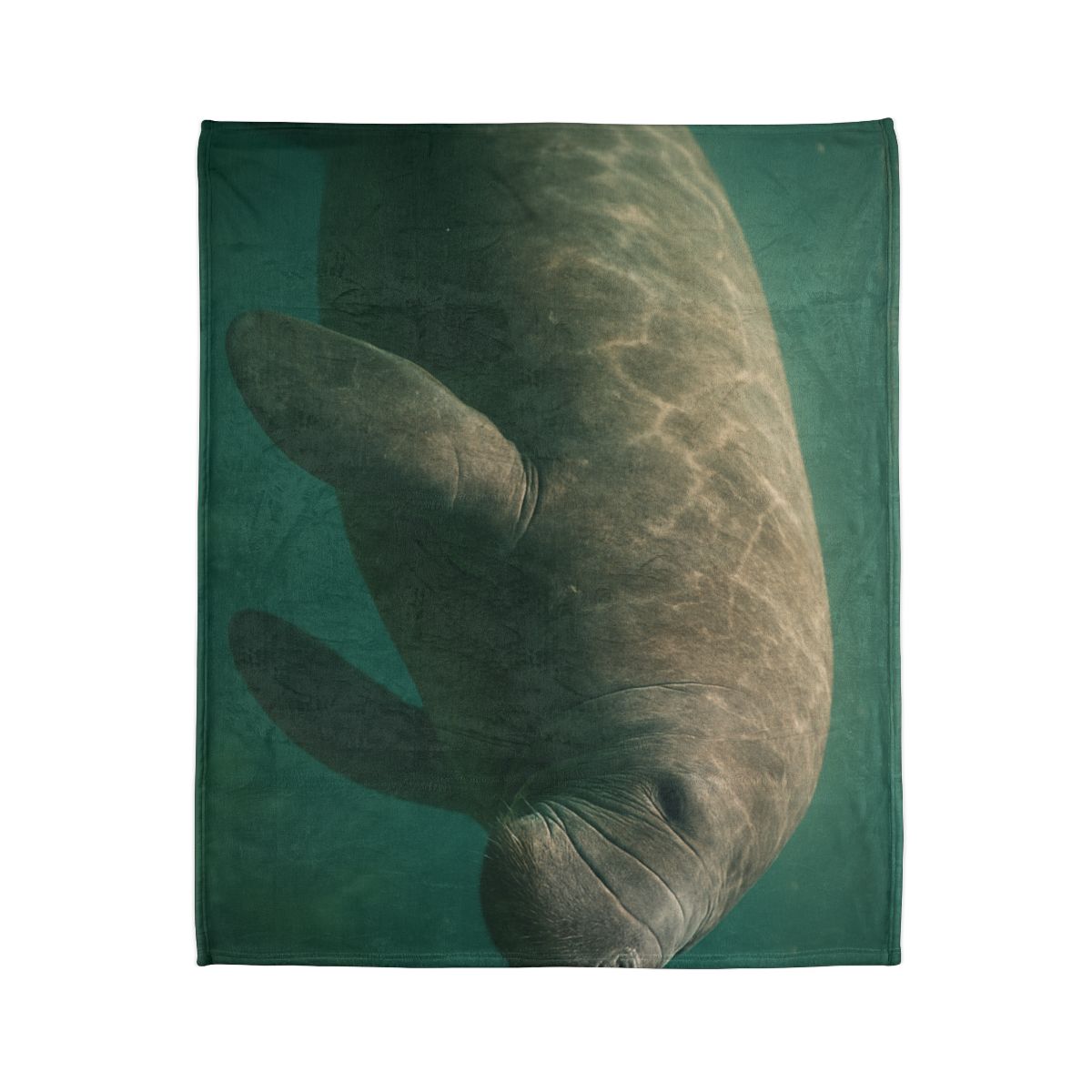 Quiet Drift West Indian Manatee personalized cozy blankets