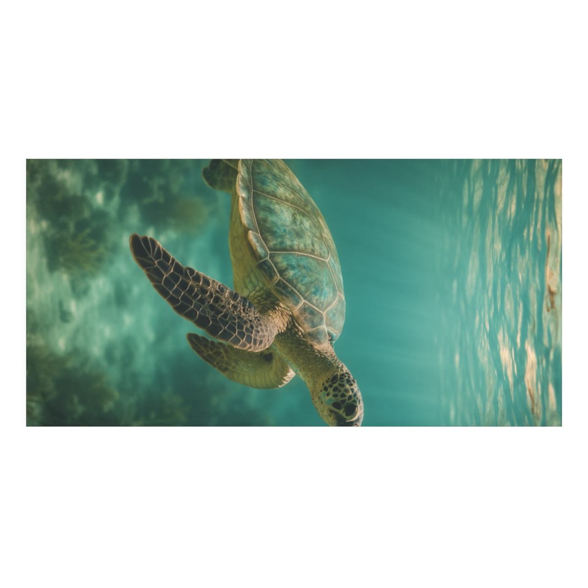 Ocean Guardian Sea Turtle designer printed towels