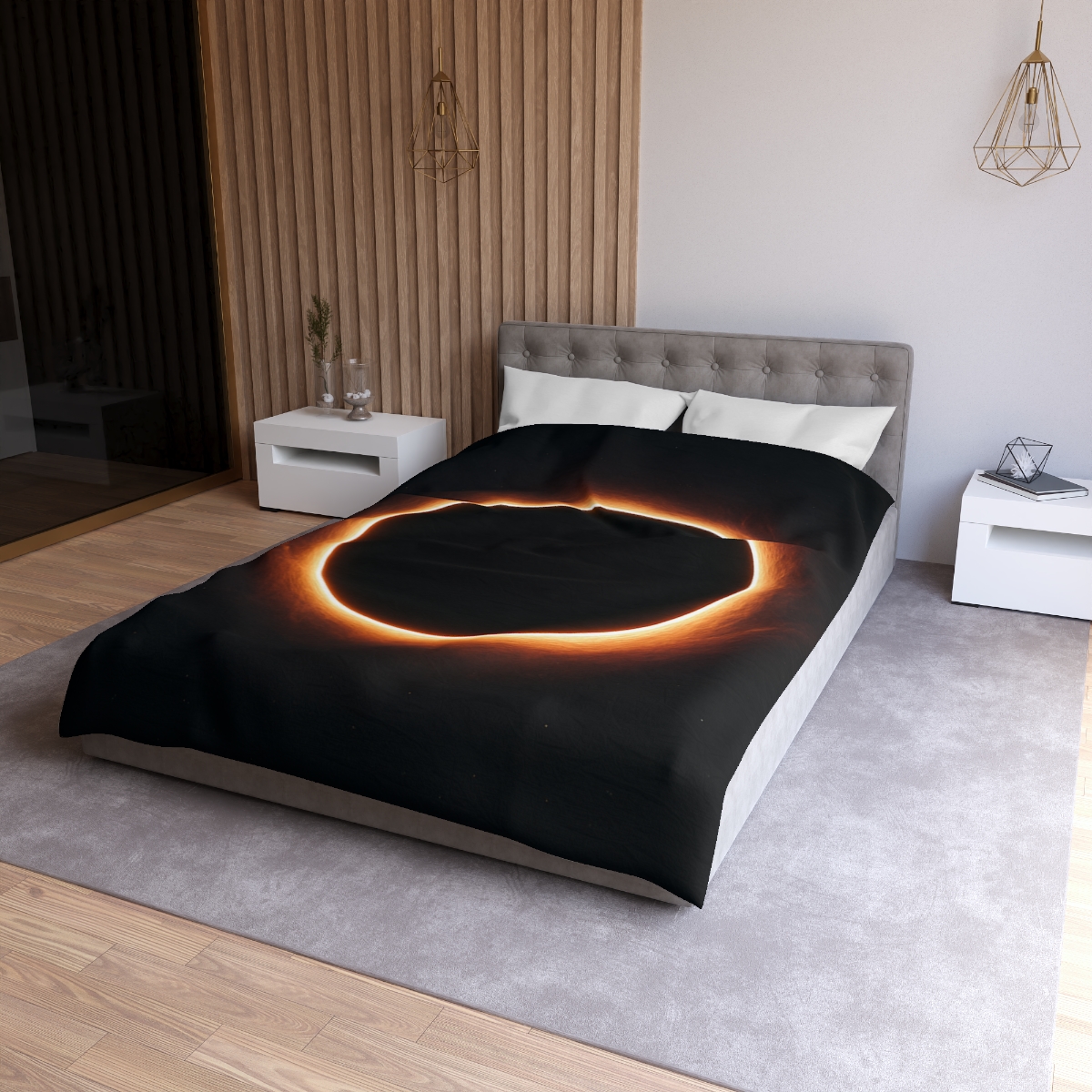 Dark Horizon Singularity Glow personalized bedding duvets