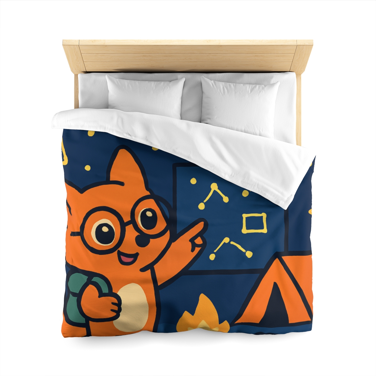 Constellation Camping With Fox Astronomer duvets for gifts