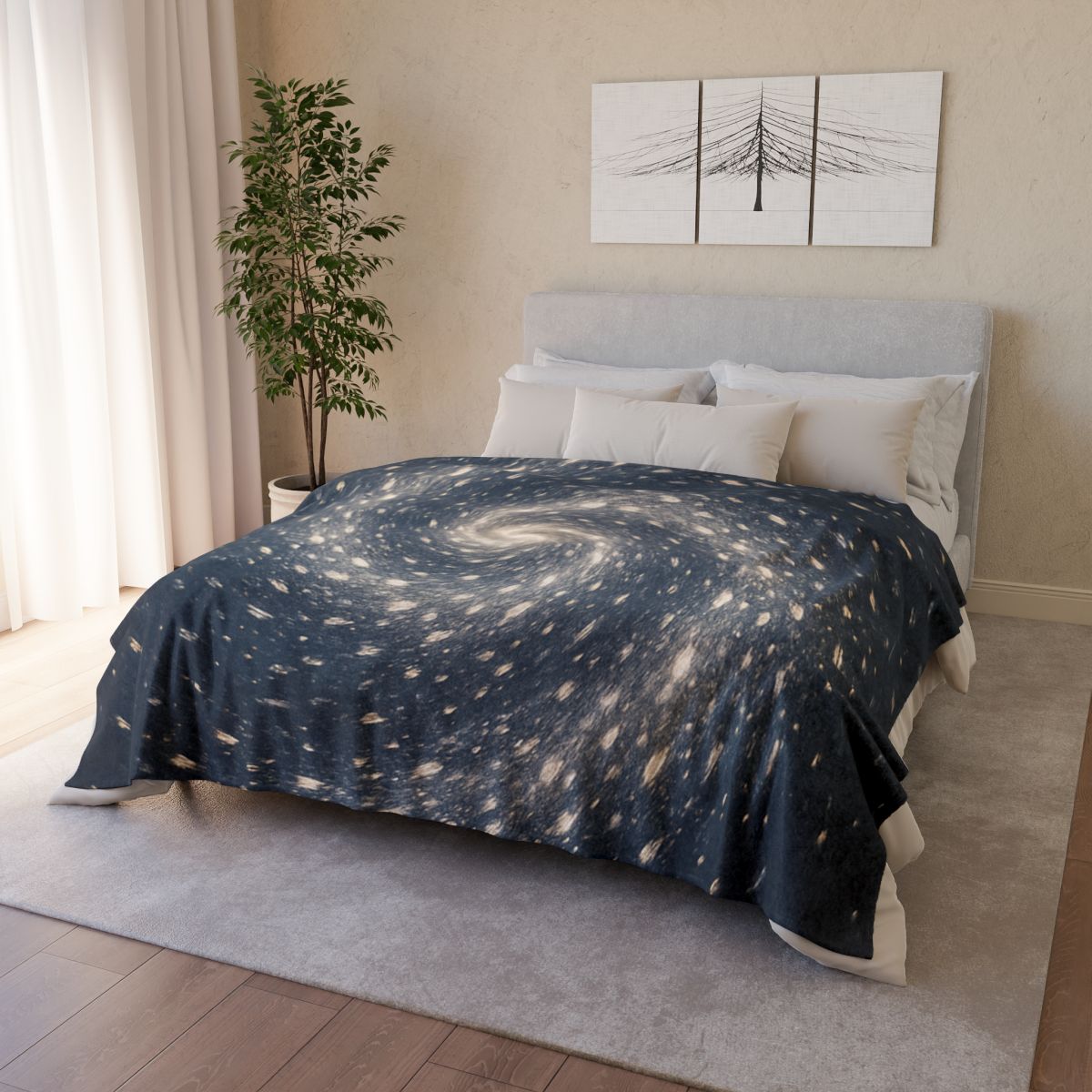 Radiant Particle Swirl trendy patterned blankets