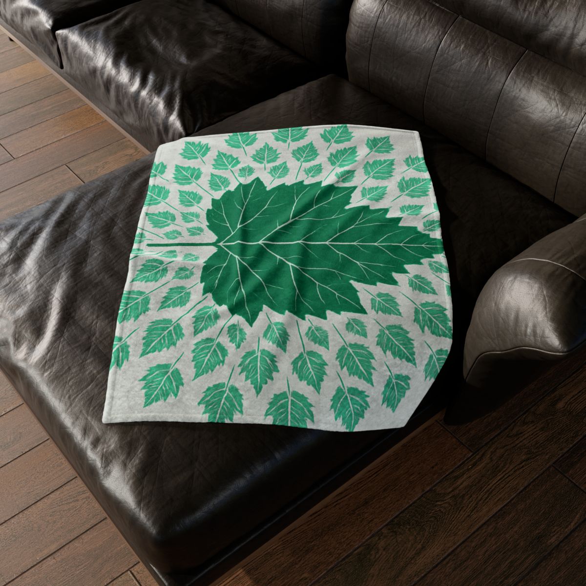 Fractal Leaf Radiance custom blankets