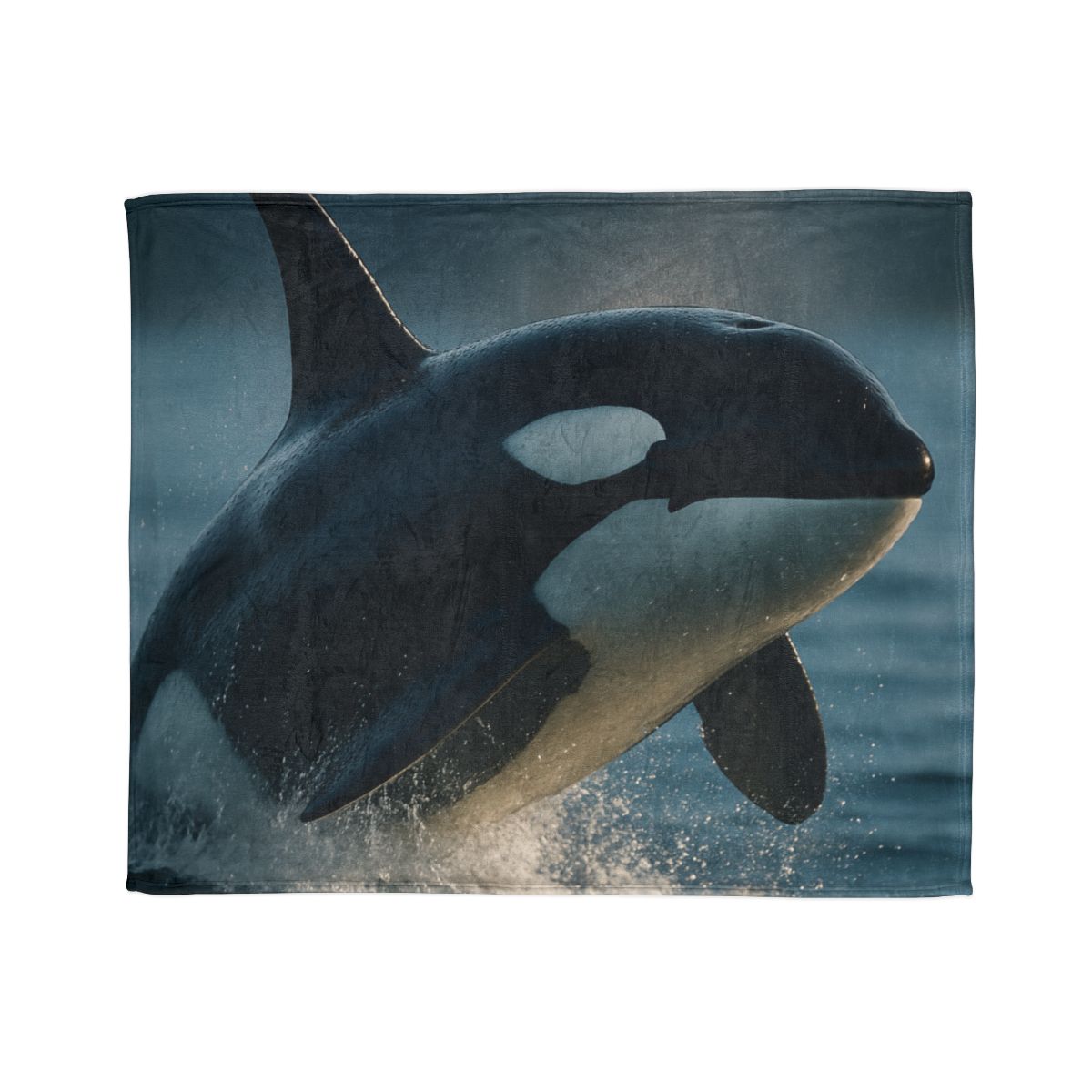 Abyss Glide Orca stylish throw blankets