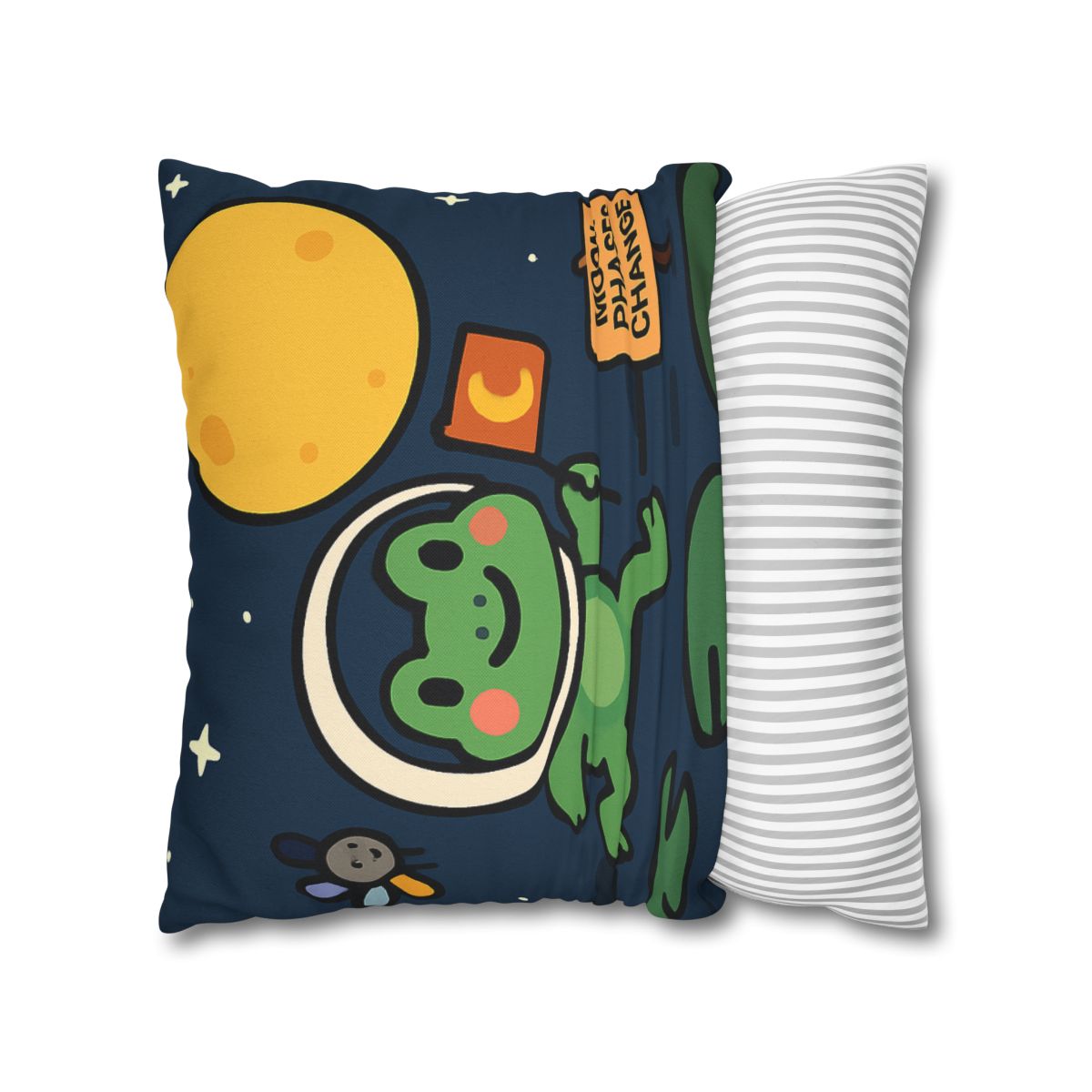Moonlight Marsh Frog Astronaut unique gift pillow cases