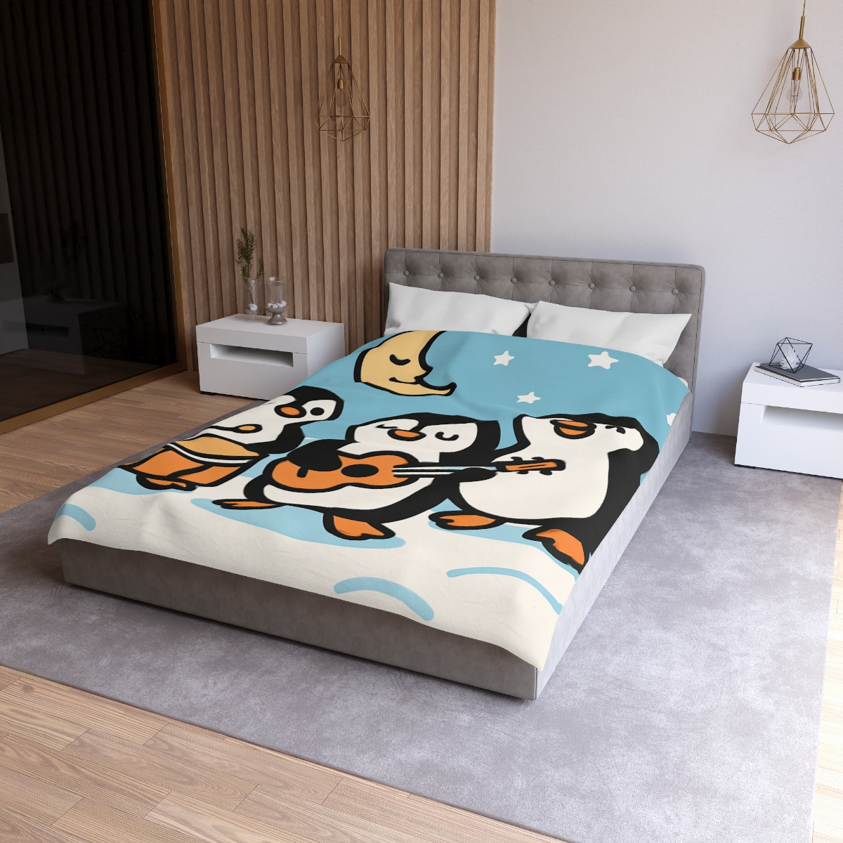 Moonlit Penguin Band unique patterned duvets