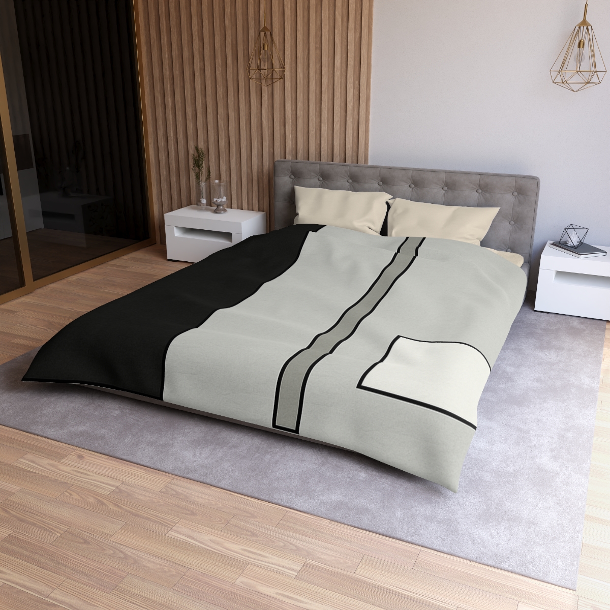 Offset Rectangle Composition custom duvets