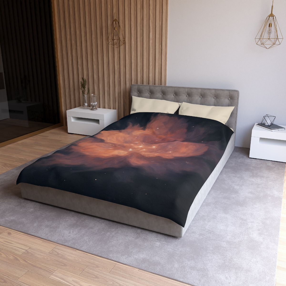 Celestial Dust Bloom personalized bedding duvets