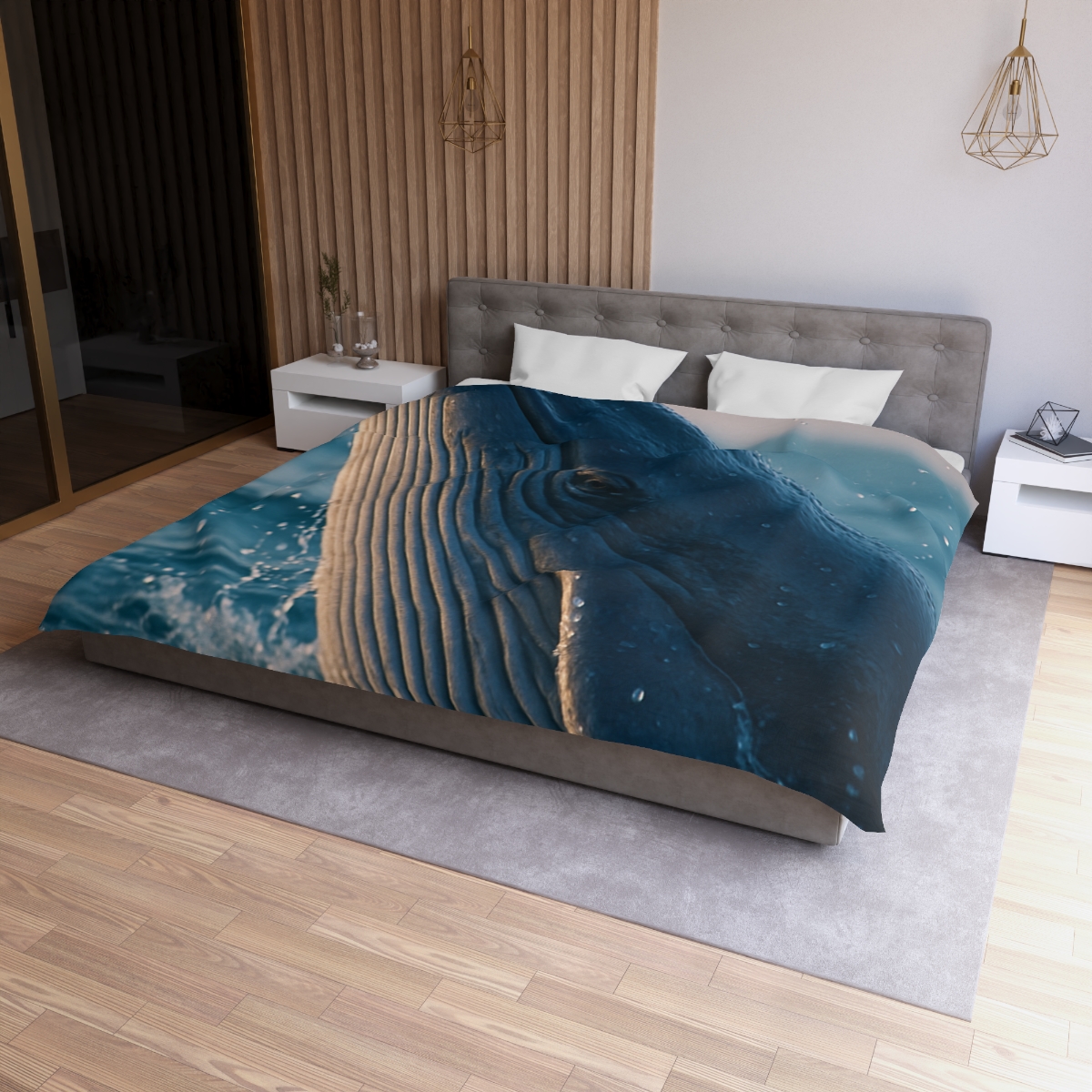 Ocean Song Blue Whale soft comforter duvets