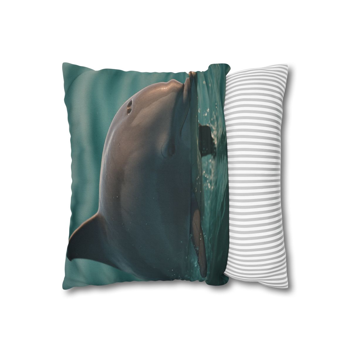 Silver Glide Bottlenose Dolphin designer print pillow cases