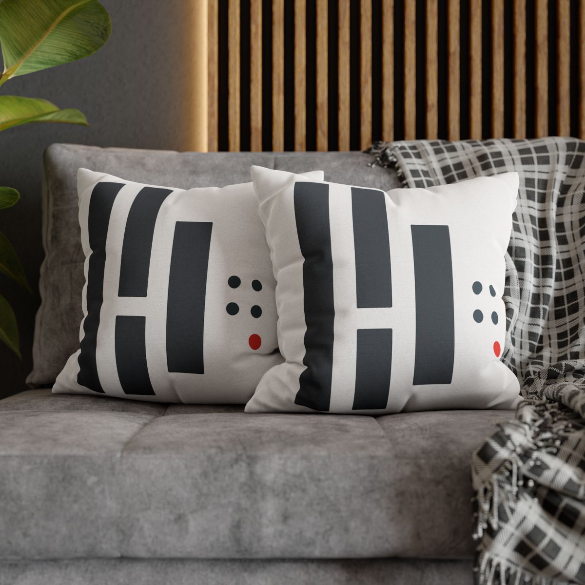 Stepped Columns With Missing Cell Grid trendy patterned pillow cases