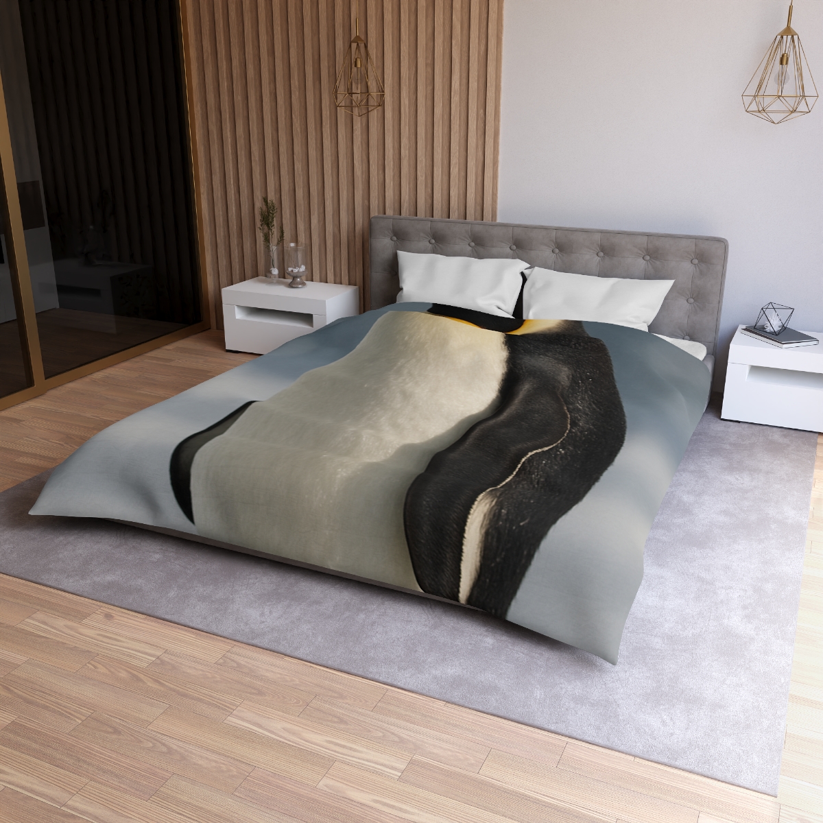 Aurora Drift Emperor Penguin stylish duvet covers