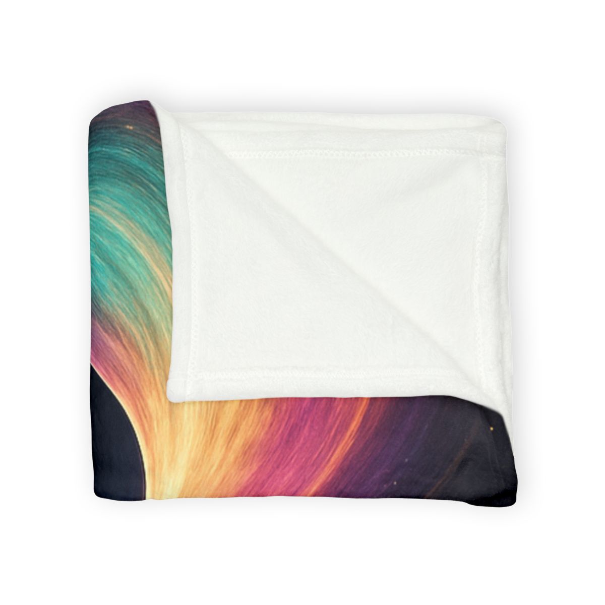 Prismatic Singularity Bloom soft fleece blankets