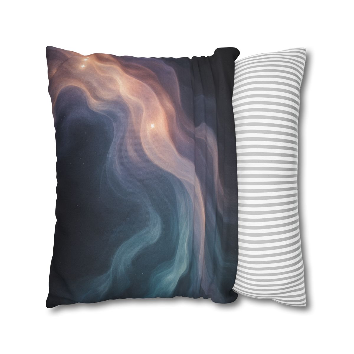 Prismatic Nebula Silk Drift personalized pillow covers