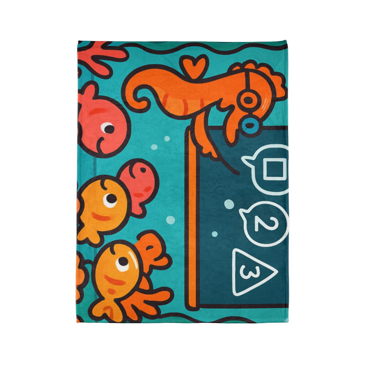Coral Classroom With The Seahorse Teacher soft fleece blankets