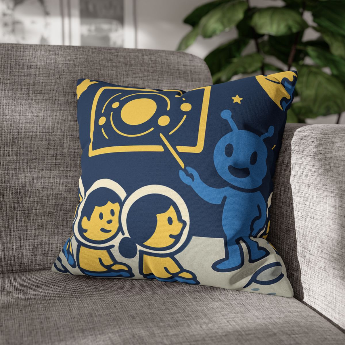 Celestial Classroom On The Moon comfortable bedding pillow covers