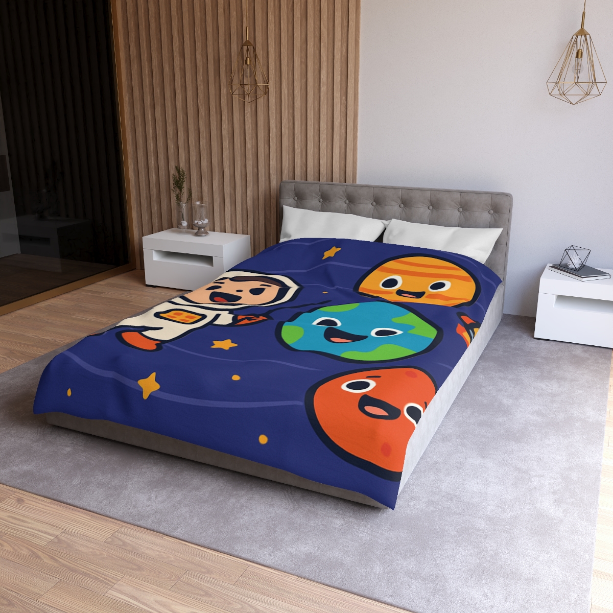 Galaxy School Of Friendly Planets soft comforter duvets