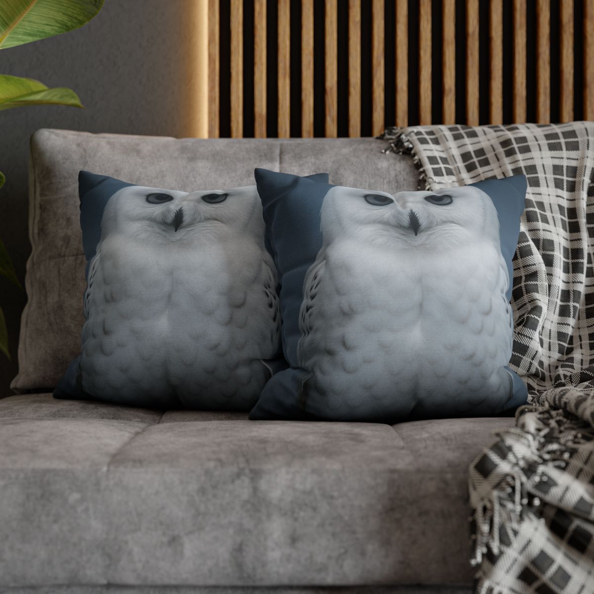 Midnight Watch Snowy Owl designer print pillow cases