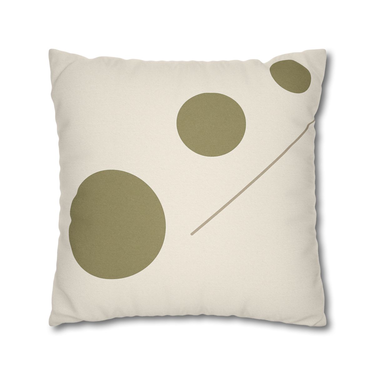 Triad Of Circles With Open Line soft cotton pillow cases